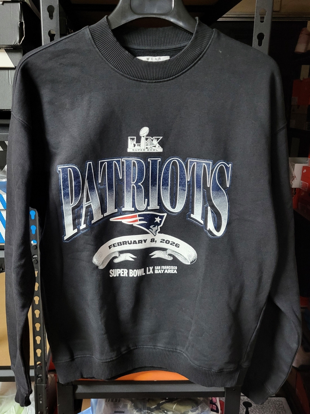 *NEW*WEAR by Erin Andrews New England Patriots Super Bowl Women Sweatshirt Small